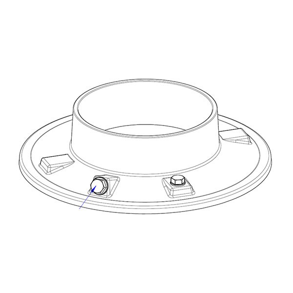 Sortie en fonte de 200mm D3 PR 200