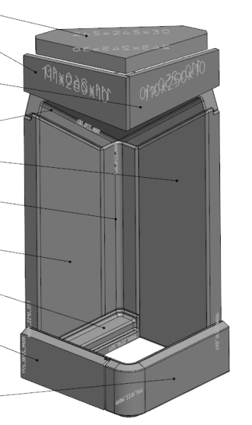 Concrete chamber - white - HARMONY R / L - 190M 2210 001