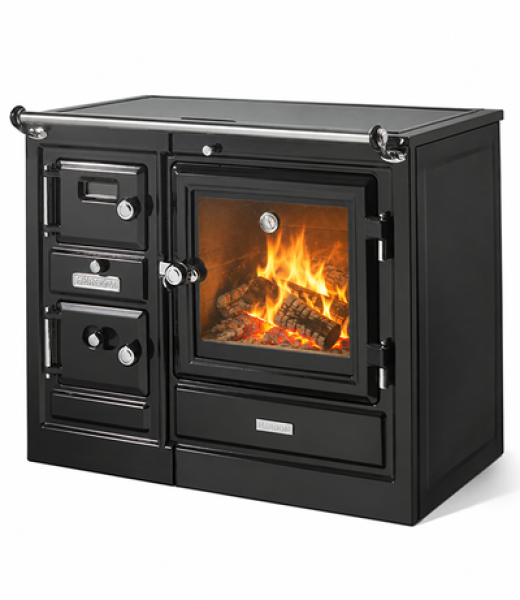 Cuisinière à bois SAJA 8/100SE -Plaque en vitrocéramique relevable