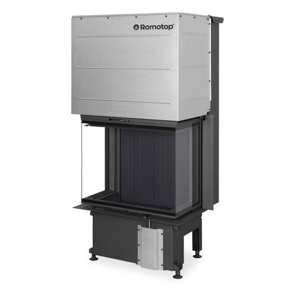 Foyer porte coulissante IMPRESSION C 2G L 67.61.34.21 - 2 angles - Chamotte noire