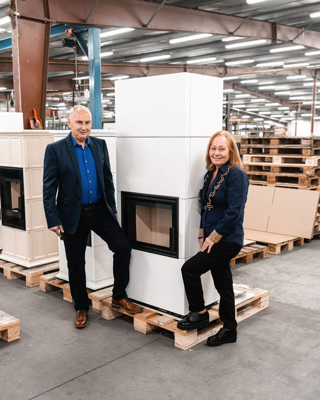poêle a bois en céramique massive