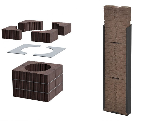 Set d'accumulation de chaleur pour foyers de cheminée ROMOTOP