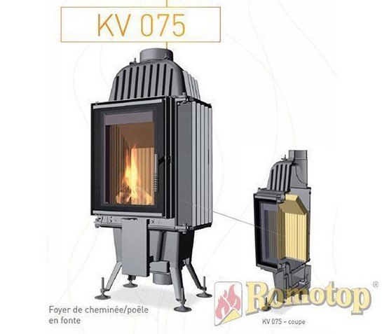 Foyer de cheminée KV075 par romotop