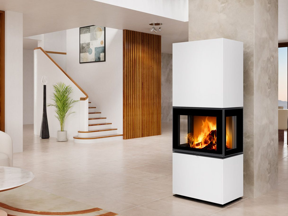 Poêle cheminée à accumulation de chaleur modèle LERA par ROMOTOP